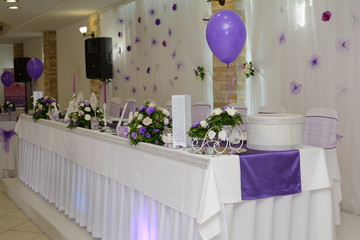 Luxury table setting for wedding 