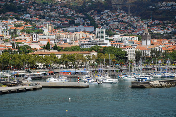 Fototapeta na wymiar Madeira's Port in Funchal, Portugal