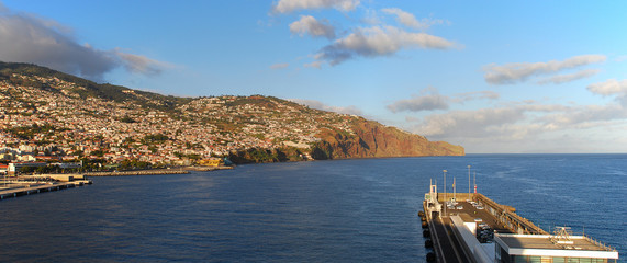 Panoramic view of Funchal on Madeira Island. Portugal