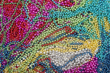 Abstraction of multi-colored beads