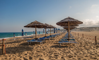 Piscinas beach dunes and waves in Green coast, west Sardinia, Italy