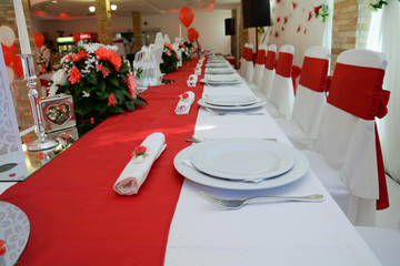 Luxury table setting for wedding 