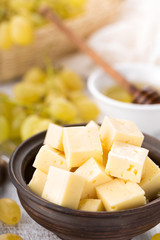 Cheese and grape