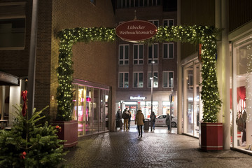Eingang Weihnachtsmarkt Lübeck
