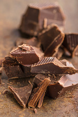 Chopped dark chocolate.