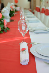 Luxury table setting for wedding 