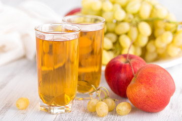 Grape and apple juice
