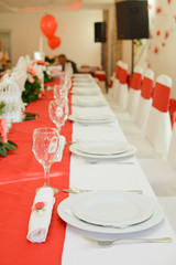 Luxury table setting for wedding 