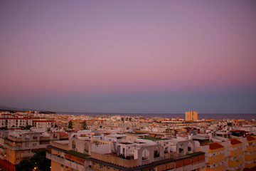 Obraz premium Sky. Beautiful Mediterranean sunset. Costa del Sol, Andalusia, Spain.