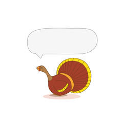 Happy Thanksgiving Celebration Design with Cartoon Turkey