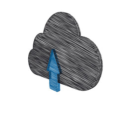 Cloud storage with upload arrow