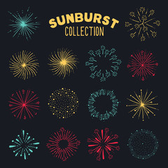 Collection of carefully designed rounded explosions