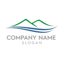  simple mountain logo template