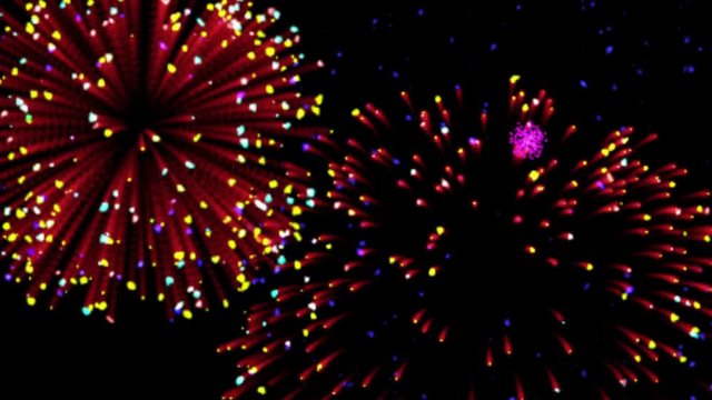 Colorful fireworks at celebration night