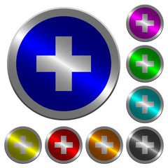 Add new item luminous coin-like round color buttons