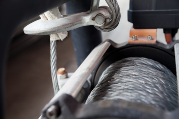 Tow hook from a large fire engine. Is an emergency towing tool To help other cars in an accident or...