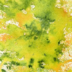 Green Yellow Watercolor Splash Background