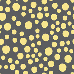 Snow Blizzard Hand Drawn Dots Asymmetrical Seamless Pattern, Dotted Swiss