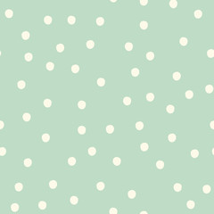 Baby Fun Hand Drawn Dots Asymmetrical Seamless Pattern, Dotted Swiss