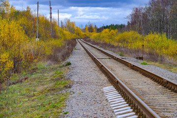 Fototapeta premium rails stretching into the distance