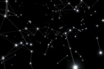 Abstract technology and engineering background with original organic motion 3d illustration isolated