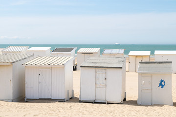 Cabines sur le plage de Calais