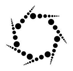 dot line  simple footer border sun shape vector design