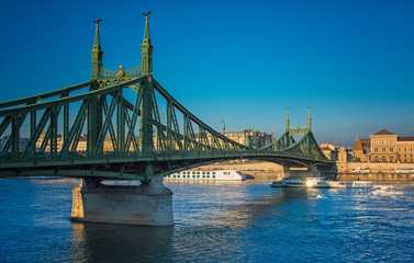 Fototapeta na wymiar View on Liberty Bridge in Budapest, Hungary
