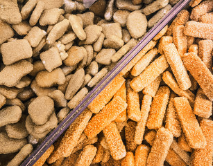 shop-freezer with the fish cutlets