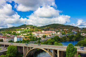 Bridge. River Minho. Ourense city, Galicia, Spain. Picture taken – 29 july 2017.