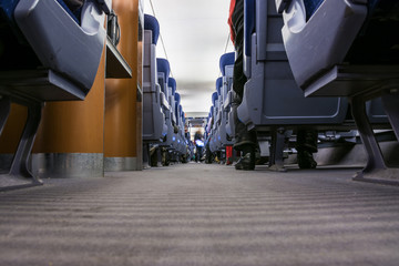 Bullet Train Interior Carpet Floor Chairs Modern Design Transportation European White Blue