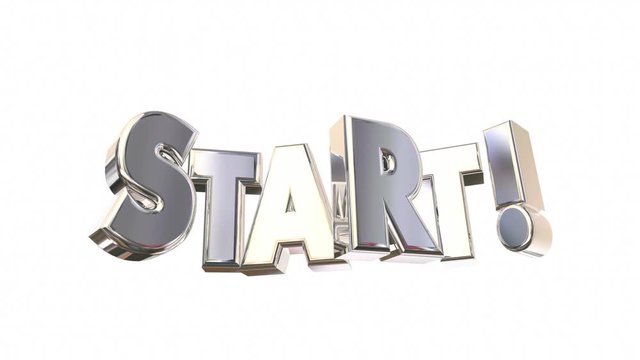 Start Now Begin Launch Letters Word 3d Animation