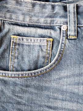 Close up pocket on jeans