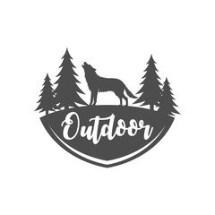 Fototapeta premium Outdoor and adventure logo design template