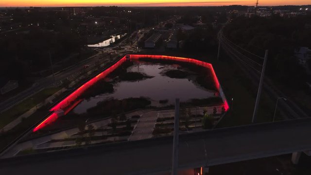 Aerial Anita Favors Thompson Plaza at Lake Anita Tallahassee at dusk