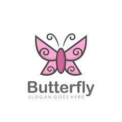 Abstract butterfly illustration  logo design  template vector