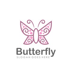 Abstract butterfly illustration  logo design  template vector