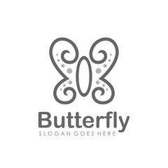 Abstract butterfly illustration  logo design  template vector