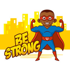 Superhero boy Cartoon character