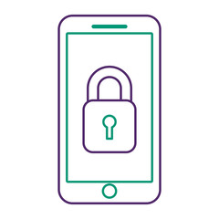 smartphone gps navigation security access app vector illustration