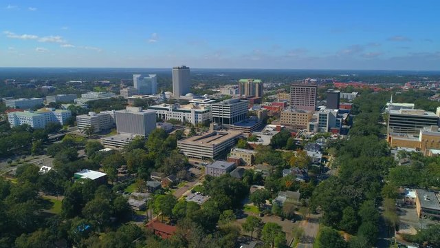 Aerial drone approach Tallahassee Florida