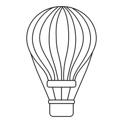 airballoon with basket recreation adventure vector illustration