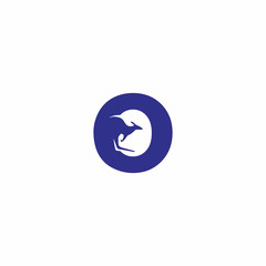 o letter kangaroo logo vector