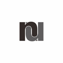 nu letter logo vector