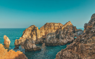 Rock formation at Ponta da Piedade, Algarve, Portugal