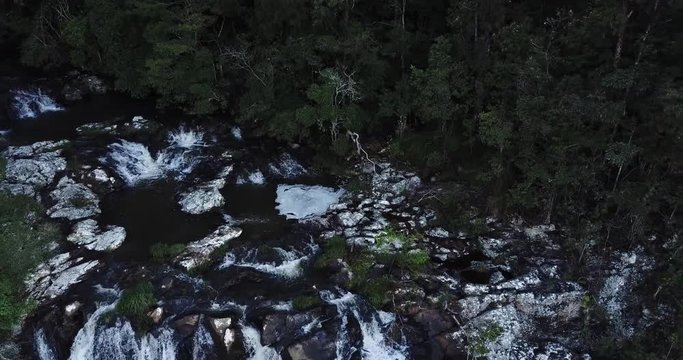 Purling brook Falls at Springbrook National Park in Queensland.