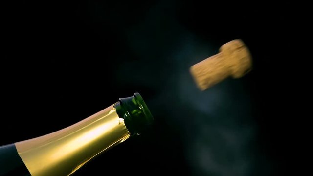 Champagne Cork Popping Super Slow Motion 2000fps