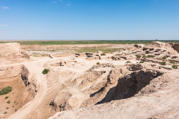 Ruins of the ancient Toprak Kala fortress, Uzbekistan