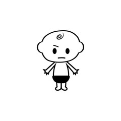 Little boy angry icon. Baby element icon. Premium quality graphic design icon. Signs, outline symbols collection icon for websites, web design, mobile app, info graphics