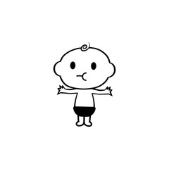 Little boy icon. Baby element icon. Premium quality graphic design icon. Signs, outline symbols collection icon for websites, web design, mobile app, info graphics